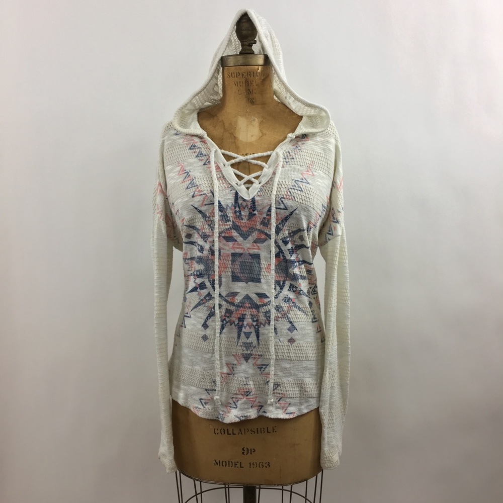 NWOT Native American style knit hoodie